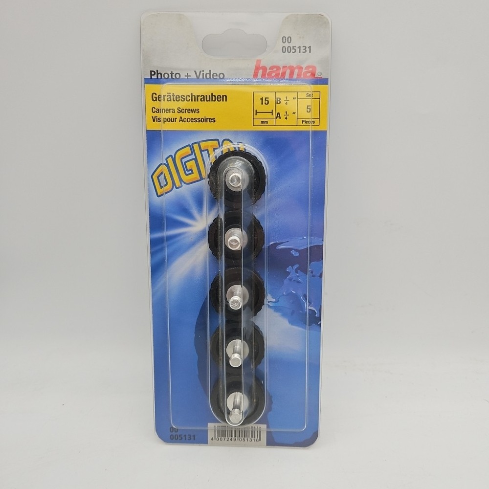 Hama Camera Screws 15mm 5 Pieces Brand New Made In Germany